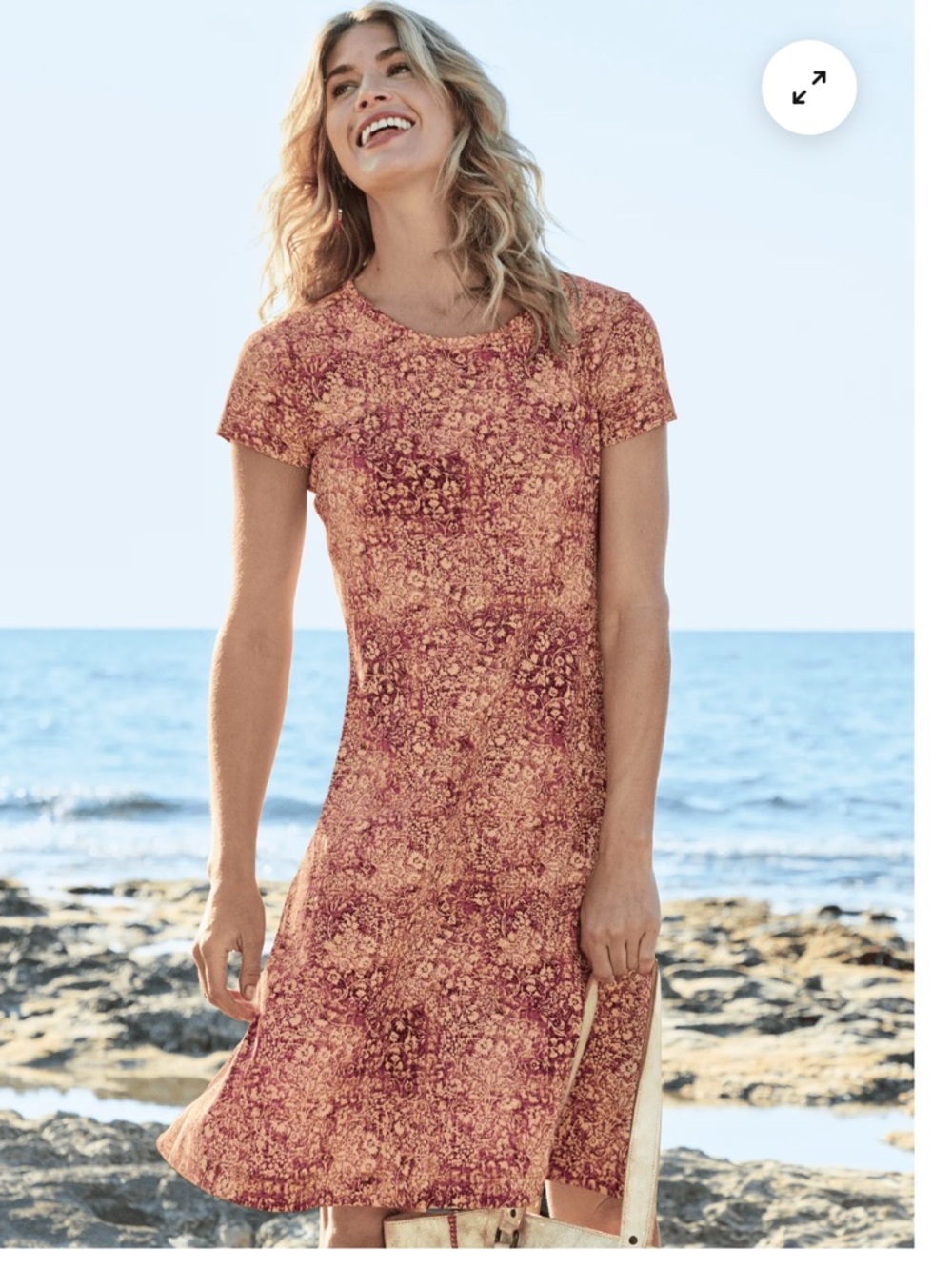 Peruvian Connection Pompeii Floral Cotton Dress Size S